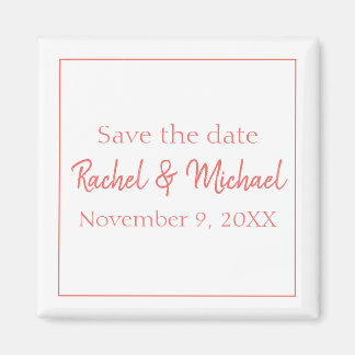 Stijlvol koraal en wit magneet