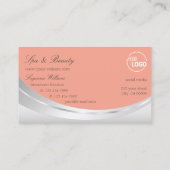 Stijlvol koraal Silver met Logo en Sparkle Diamond Visitekaartje (Achterkant)