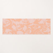 Stijlvol Koraalroze Floral Illustration Pattern Yogamat (Voorkant (horizontaal))