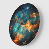 Stijlvol kosmisch sterrenstelsel grote klok (Hoek)