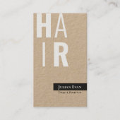 Stijlvol Kraft zwart kapper Visitekaartje (Voorkant)