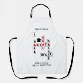 Stijlvol kruiswoord I VERKOPEN REAL ESTATE Schort (Voorkant)