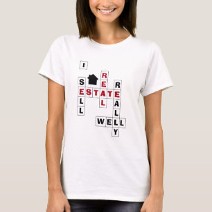 Stijlvol kruiswoord I VERKOPEN REAL ESTATE T-shirt