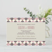 Stijlvol kunstartikel Deco Band Rehearsal Dinner W Kaart (Staand voorkant)