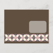 Stijlvol kunstdeco-geometrisch patroon bespaart de aankondigingskaart (Achterkant)