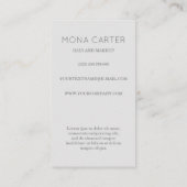 Stijlvol kunstdeco-visitekaartje visitekaartje (Achterkant)