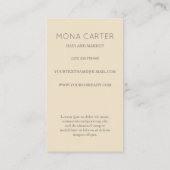 Stijlvol kunstdeco-visitekaartje visitekaartje (Achterkant)