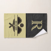 Stijlvol kunstleder monogram naam Pickleball Game Handdoek (Handdoek)