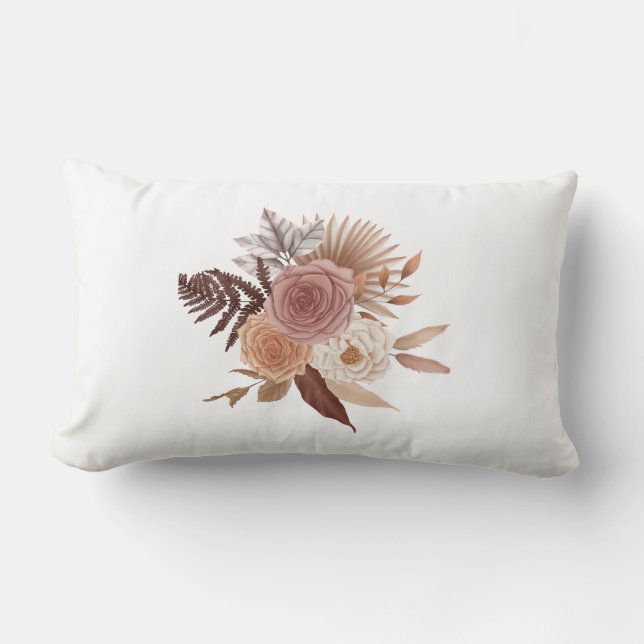 Stijlvol kussen met bloemendesign voor de woonkame (Voorkant)