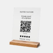 Stijlvol Laat ons een Review QR-code achter Acryl Bord (Hoek)