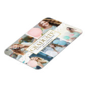 Stijlvol Label Afstuderen Aankondiging Magnet Magneet (Linkerzijde)