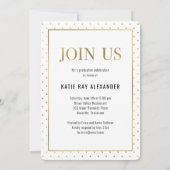 Stijlvol Label Afstuderen Aankondiging Uitnodiging (Achterkant)