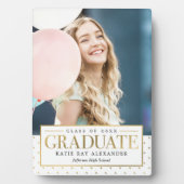 Stijlvol Label Afstuderen Foto Gift Desktop Plaque Fotoplaat (voorkant)