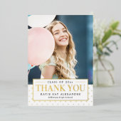 Stijlvol Label Echte Folie Afstuderen Hartelijk da Folie Uitnodiging (Staand Voorkant)