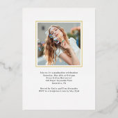 Stijlvol Label Folie Afstuderen Aankondiging uitno (Achterkant)