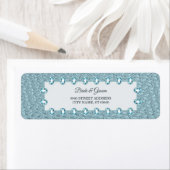 Stijlvol label voor Blauwgroen decoratief retourad (Insitu)