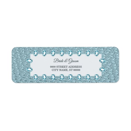 Stijlvol label voor Blauwgroen decoratief retourad (Voorkant)