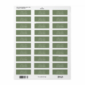 Stijlvol label voor groen retouradres (Full Sheet)