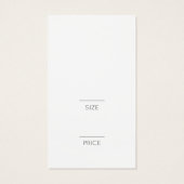 Stijlvol label voor Logo en naam White Clothing Pr Visitekaartje (Achterkant)