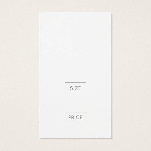 Stijlvol label voor Logo en naam White Clothing Pr Visitekaartje (Achterkant)