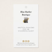 Stijlvol label voor Logo en naam White Clothing Pr Visitekaartje (Voorkant)