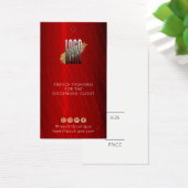 Stijlvol label voor roodkledingprijzen met logo visitekaartje (Bureau)