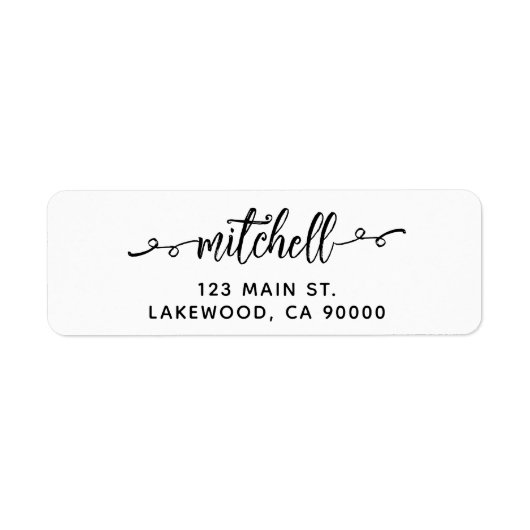 Stijlvol label voor script voor penseel teruggeven (Voorkant)