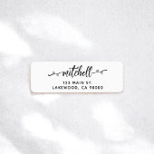 Stijlvol label voor script voor penseel teruggeven