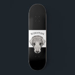 Stijlvol labrador Retriever aangepast skateboard<br><div class="desc">Stijlvolle labrador relayever print op maat van de naam van uw hond. Illustreerde laboratoriumkunst. Voeg je hond de naam toe.</div>