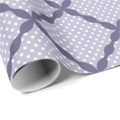 Stijlvol lavendel Paarse patroonontwerp Cadeaupapier (Rol Hoek)