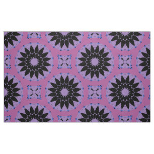 Stijlvol lavender en zwart Boho Geometric Pattern Stof