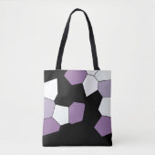Stijlvol lavender Paars Black White Pattern Tote Bag (Voorkant)