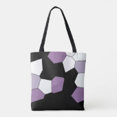 Stijlvol lavender Paars Black White Pattern Tote Bag (Achterkant)