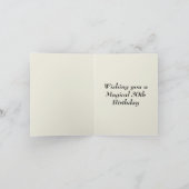 Stijlvol leder schitterend 30ste verjaardag kaart (Binnen)