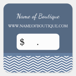 Stijlvol leisteen blauw scharreltje Boutique Price Vierkante Sticker