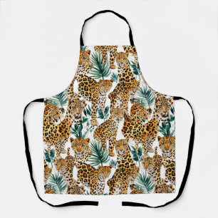 Stijlvol Leopard Print Schort – Chique en trendy d