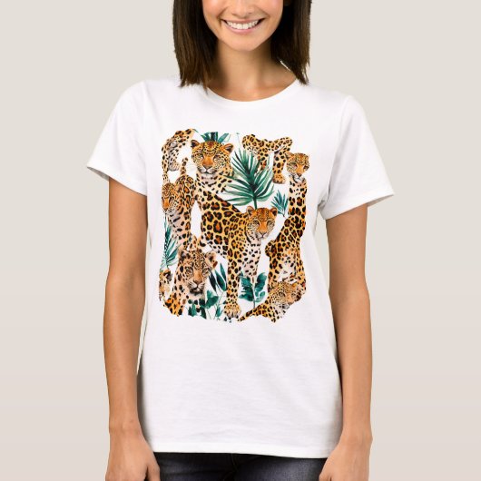 Stijlvol Leopard Print T-shirt – vet en trendy (Voorkant)