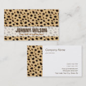 Stijlvol leppard afdrukken Vertaald wit Visitekaartje (Voorkant / Achterkant)