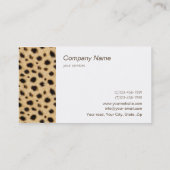 Stijlvol leppard afdrukken Vertaald wit Visitekaartje (Achterkant)