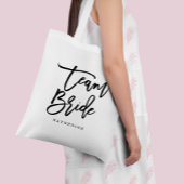 Stijlvol Letterpenseel Typografie "Team Bride" Tote Bag