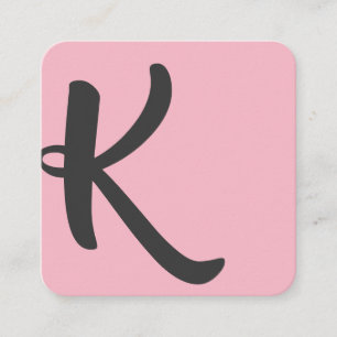 Stijlvol lettertype   Asymmetrisch (grijs / roze) Vierkante Visitekaartje