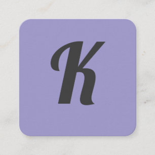 Stijlvol Lettertype Paarse Achtergrond Vierkante Visitekaartje