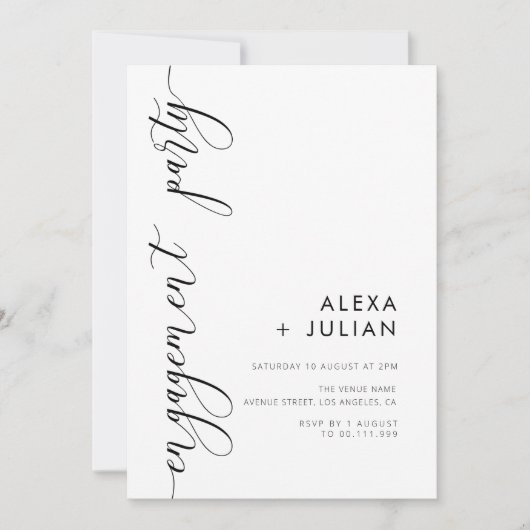 stijlvol letterzetmeelfeest kaart (Voorkant)