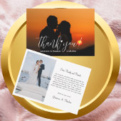 Stijlvol & Leuk Liefde Hart Bruiloft Foto Chic Scr Bedankkaart