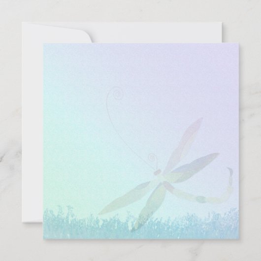 Stijlvol libel blauw Paarse Vrijgezellenfeest Kaart (Achterkant)