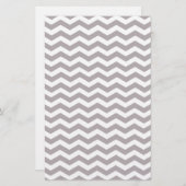 Stijlvol licht grijs en wit zigzag Chevron Pattern (Voorkant / Achterkant)