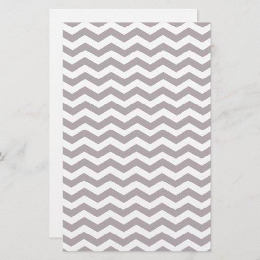 Stijlvol licht grijs en wit zigzag Chevron Pattern (Voorkant / Achterkant)