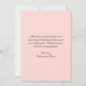 Stijlvol Licht Modern Script Liefde Dankbaar Plat  Bedankkaart (Achterkant)