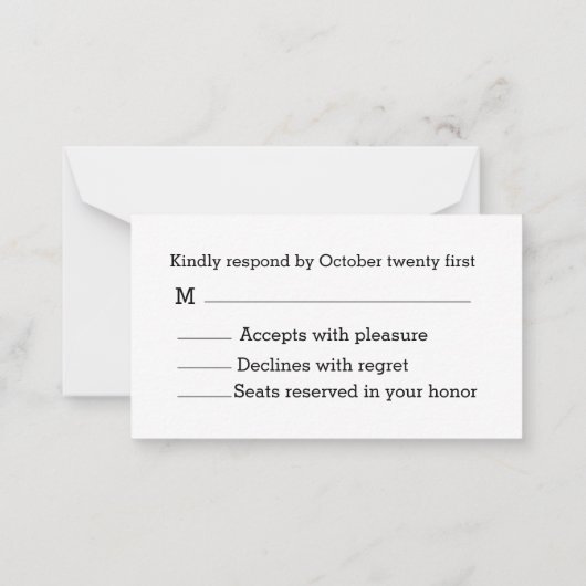 stijlvol licht strandstrandend tropisch rsvp - huw notitiekaartje (Achterkant)