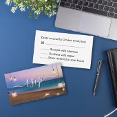 stijlvol licht strandstrandend tropisch rsvp - huw notitiekaartje